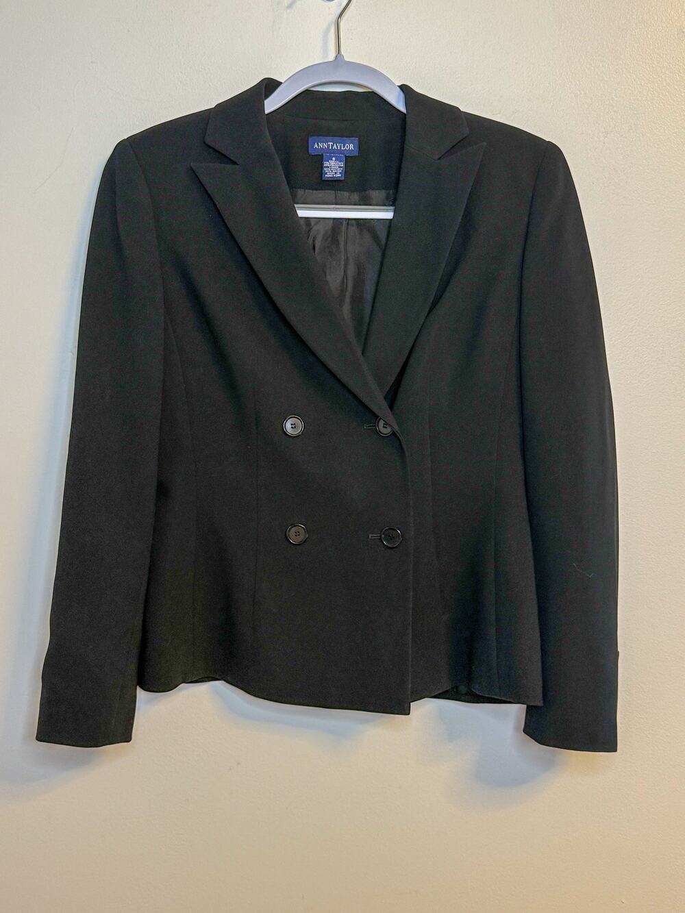 Ann Taylor Black Double Breasted Blazer 6